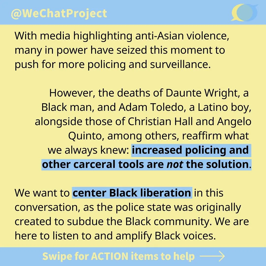 Photo shared by Xīn Shēng | 心声 Project on April 18, 2021 tagging @blklivesmatter, @mvmnt4blklives, @blackvisions, @theangryblackboy, @blackwomenradicals, @zorasdaughters, @black_trans_nation, @justice_for_christianhall, and @justiceforangeloquinto.