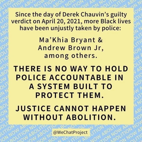 Photo shared by Xīn Shēng | 心声 Project on April 24, 2021 tagging @antipoliceterrorproject, @justice4blackgirls, @jiji.w.wong, @thinkingabolition, and @asians4abolition.