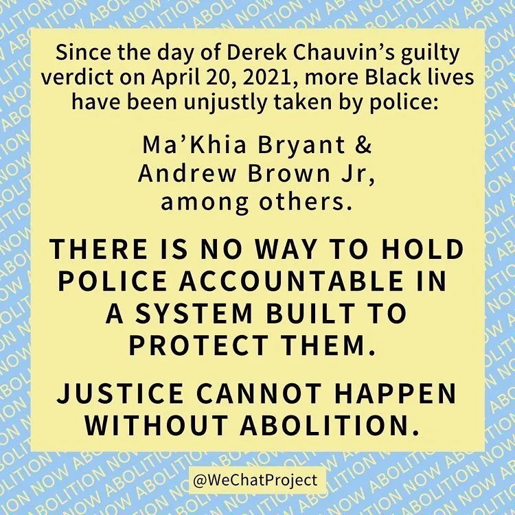 Photo shared by Xīn Shēng | 心声 Project on April 24, 2021 tagging @antipoliceterrorproject, @justice4blackgirls, @jiji.w.wong, @thinkingabolition, and @asians4abolition.